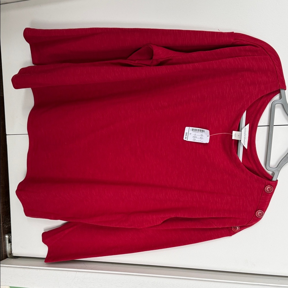 CJ Banks Red Women's Blouse